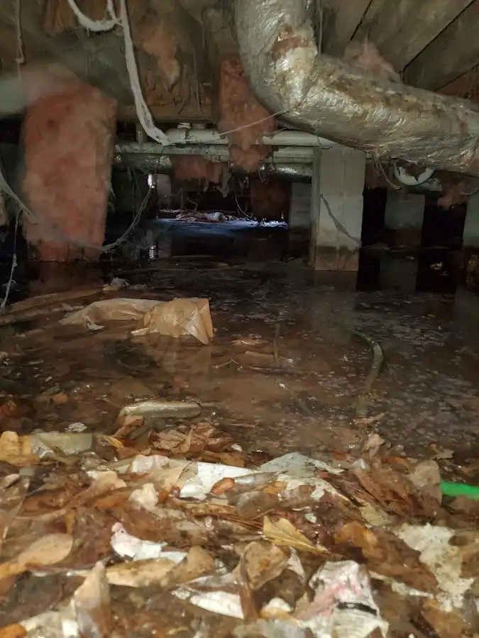 Crawl space flood assessment for Commercial Water Damage Restoration in Calexico